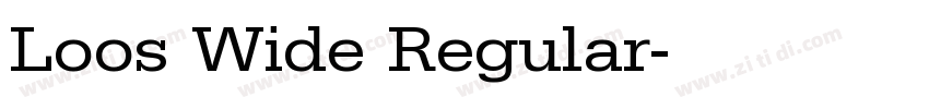 Loos Wide Regular字体转换